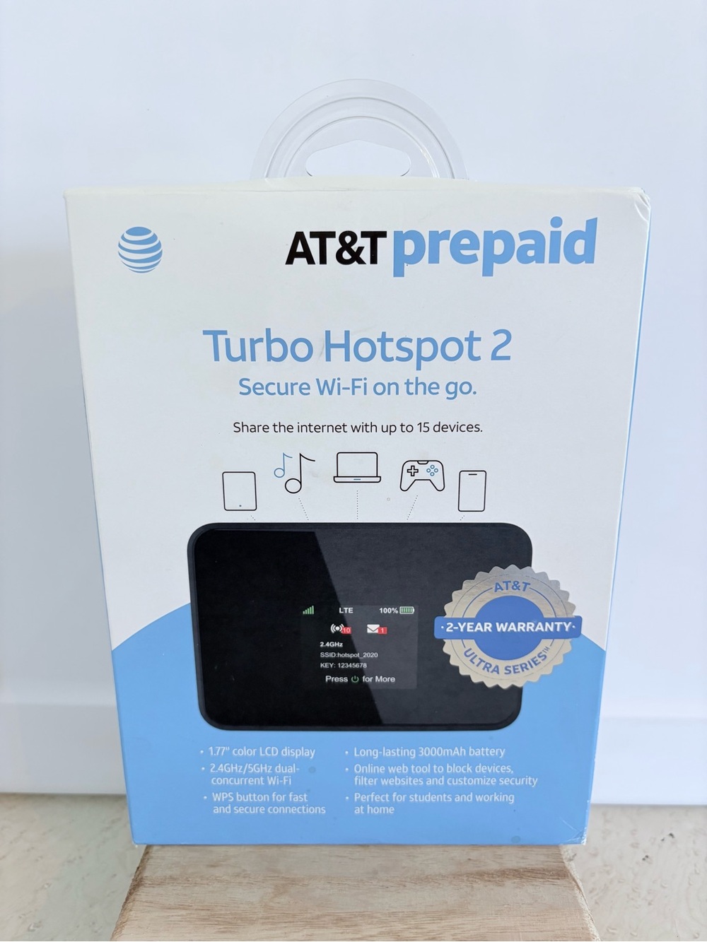 AT&T Prepaid Turbo Hotspot 2 - Black